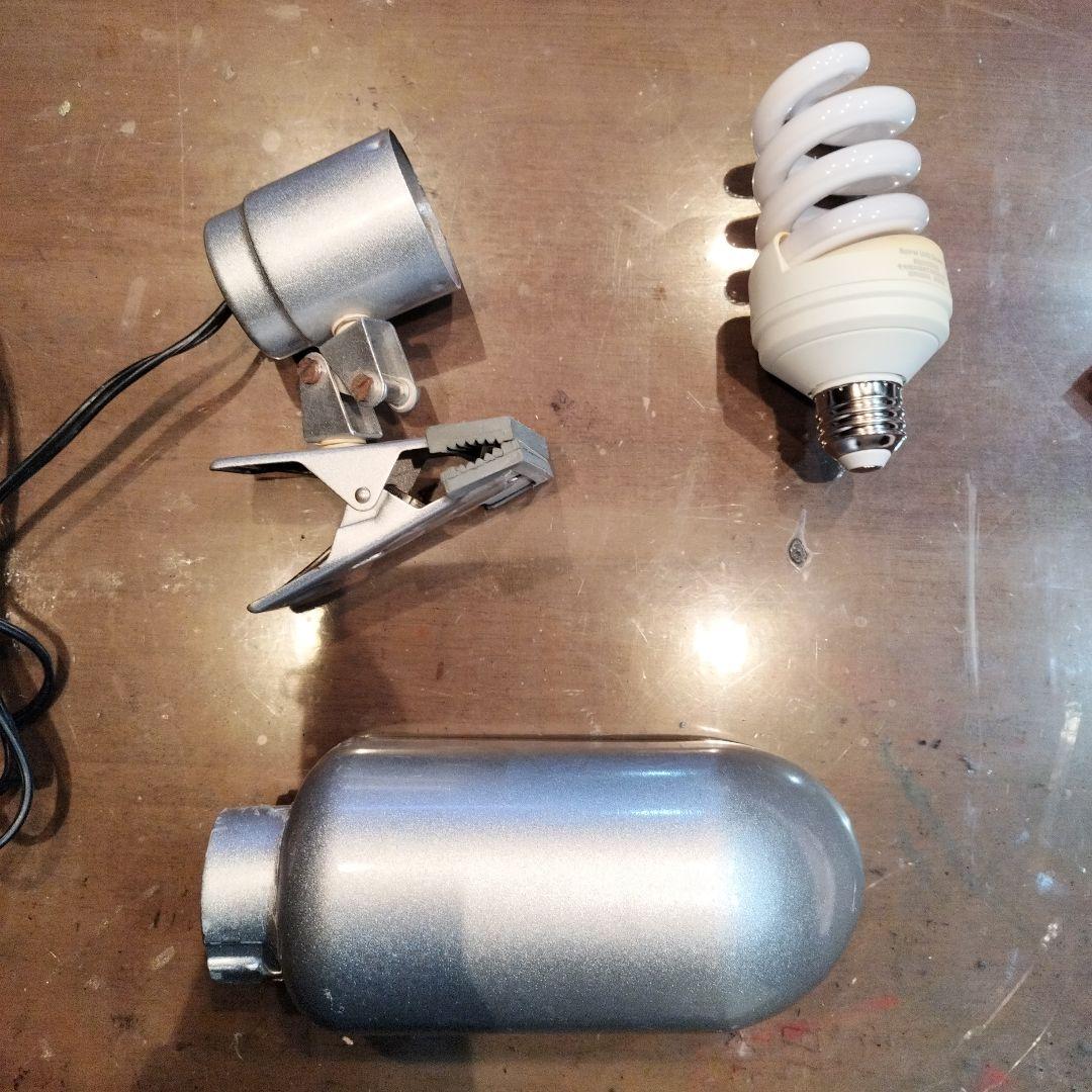 クリップ式 UVランプ 赤色電球 3つセット