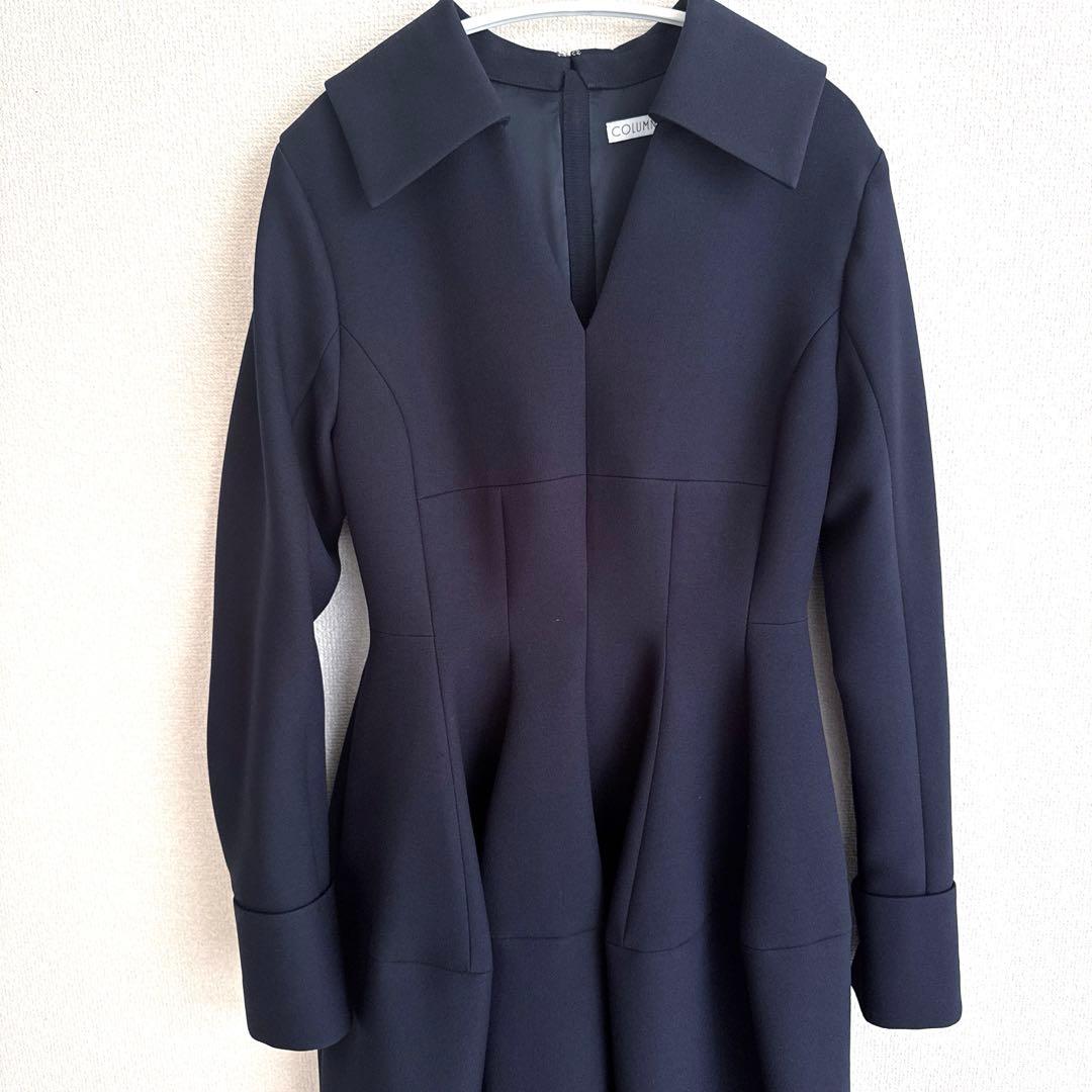 COLUMN ボリュームフォルムワンピース　ネイビー36