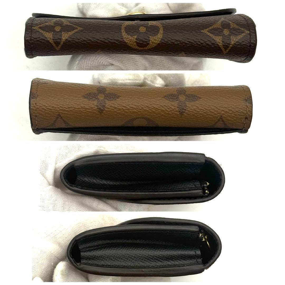 【新品近い】ルイヴィトン モノグラムリバース ポルトモネロザリ 二つ折り財布