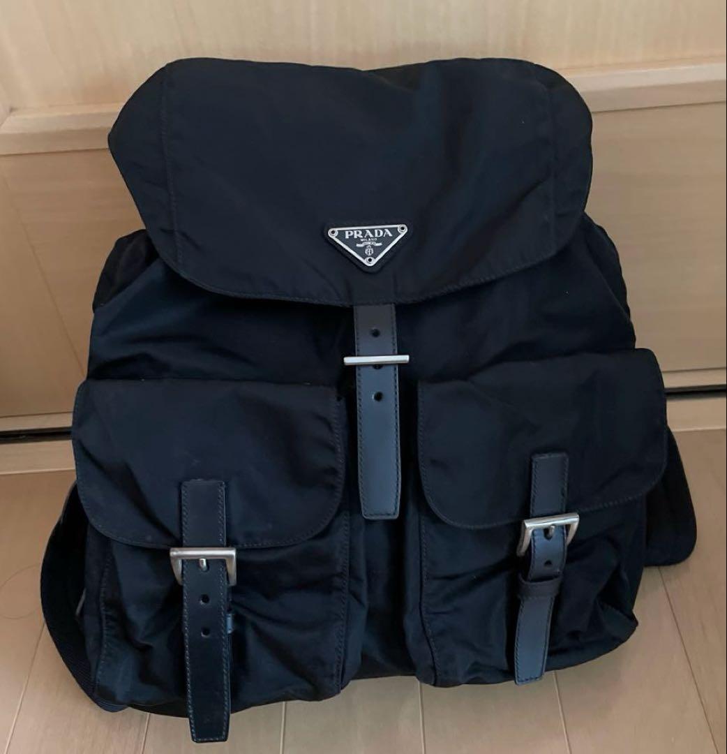 専用！美品✨プラダ ナイロンリュックサック バックパック 三角プレート ブラック