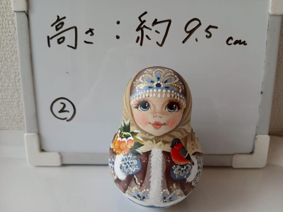 【CBT071】9cm級 おきあがりこぼし(大) スベトラーナ　ロシアの冬