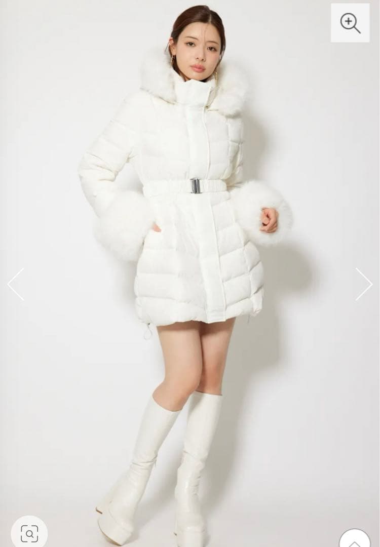 rienda【神くびれダウン】Aラインダウンワンピコート