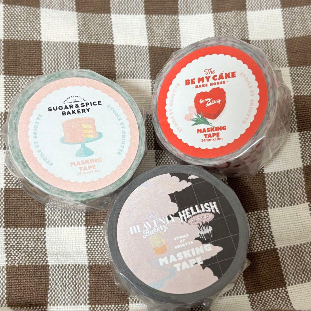 新品★ エトワールエグリオット マスキングテープ　3本セット カモ井製