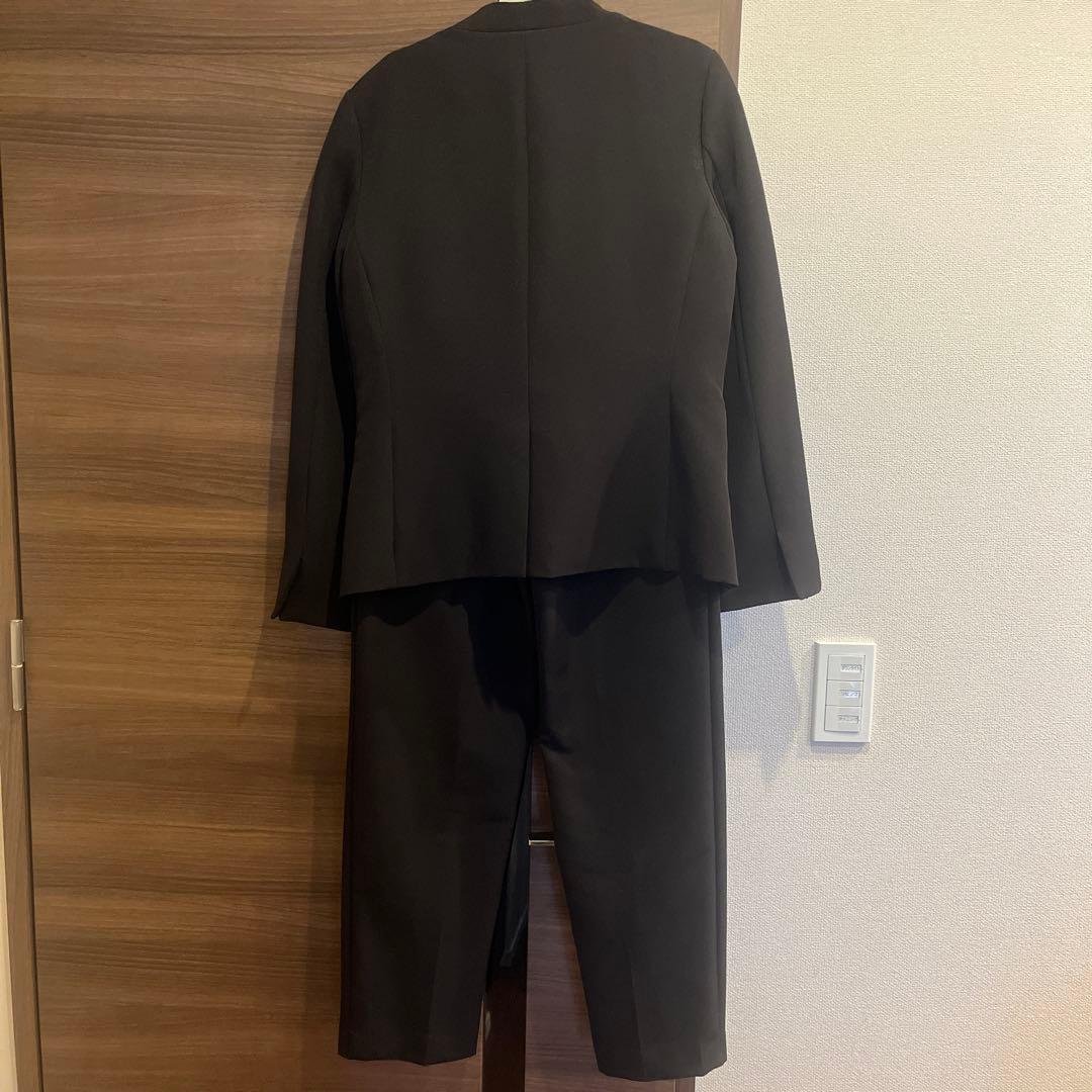 【極美品】ノーカラージャケット パンツスーツ ロペピクニック ブラック 38 M