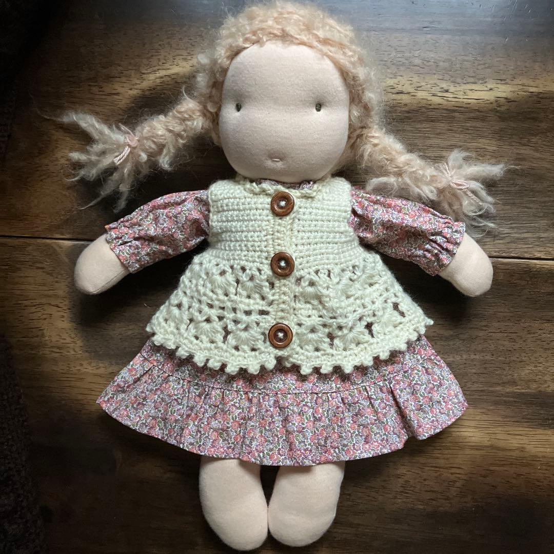 ウォルドルフ人形Ｂ体用３点セット　セットアップ&長袖ワンピース&ニットチュニック