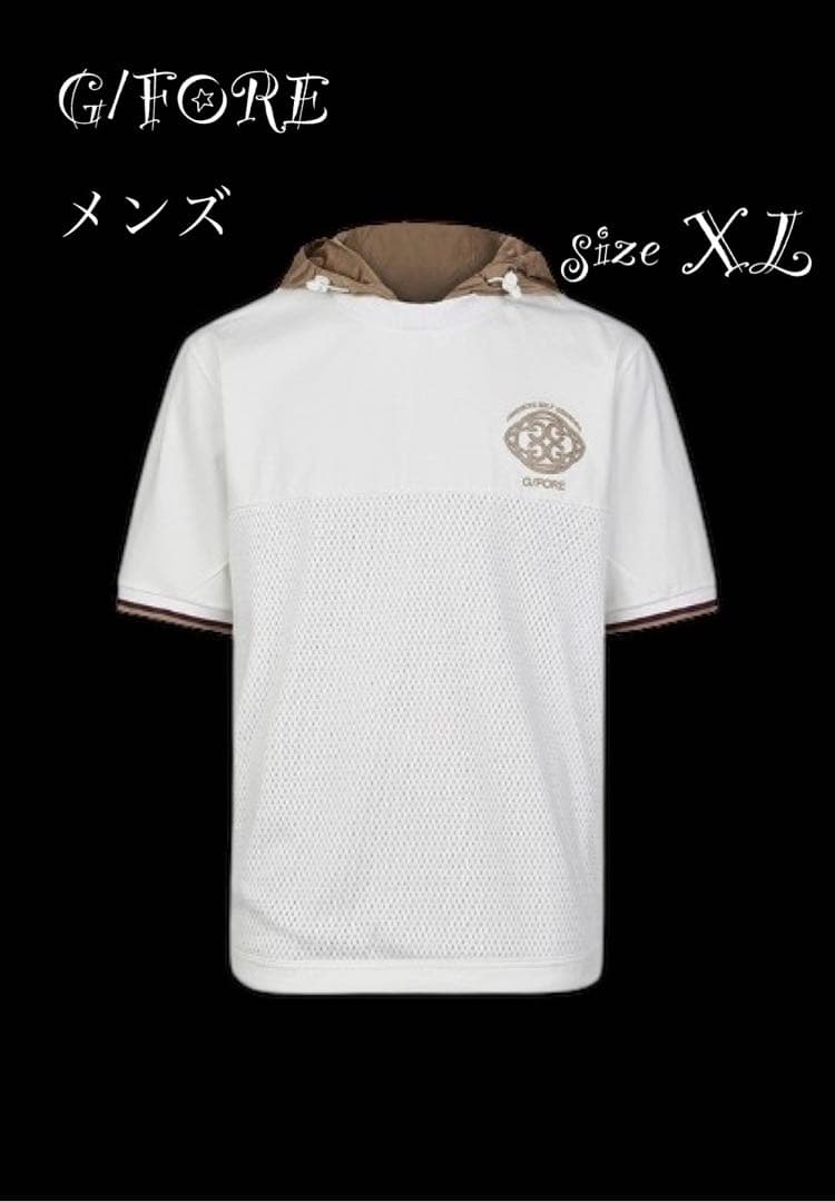 新品未使用☆新作☆G/FOREジーフォアメンズ半袖メッシュフーディーsizeXL