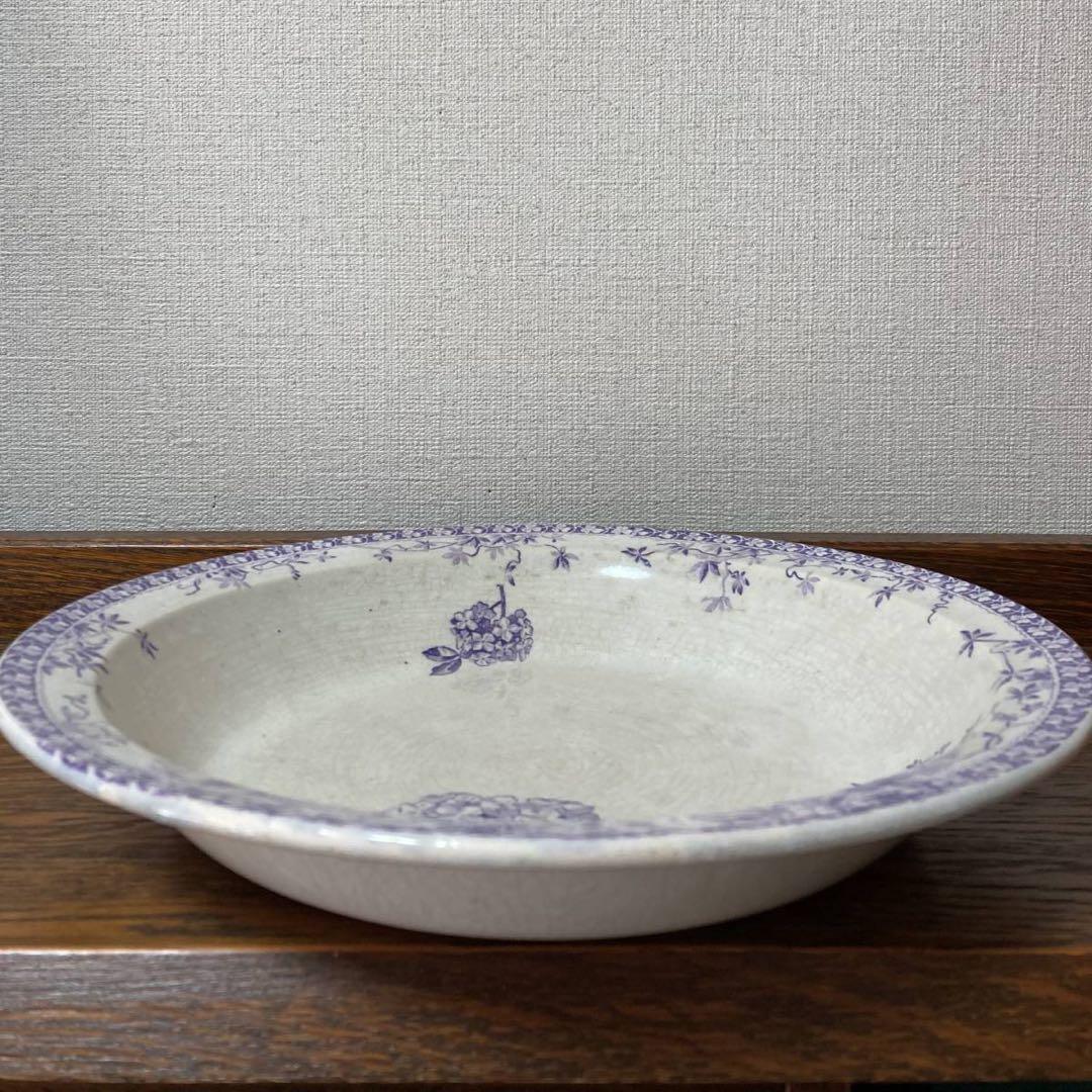 フランス アンティーク☆ジアンGien ボウル 深皿 紫陽花