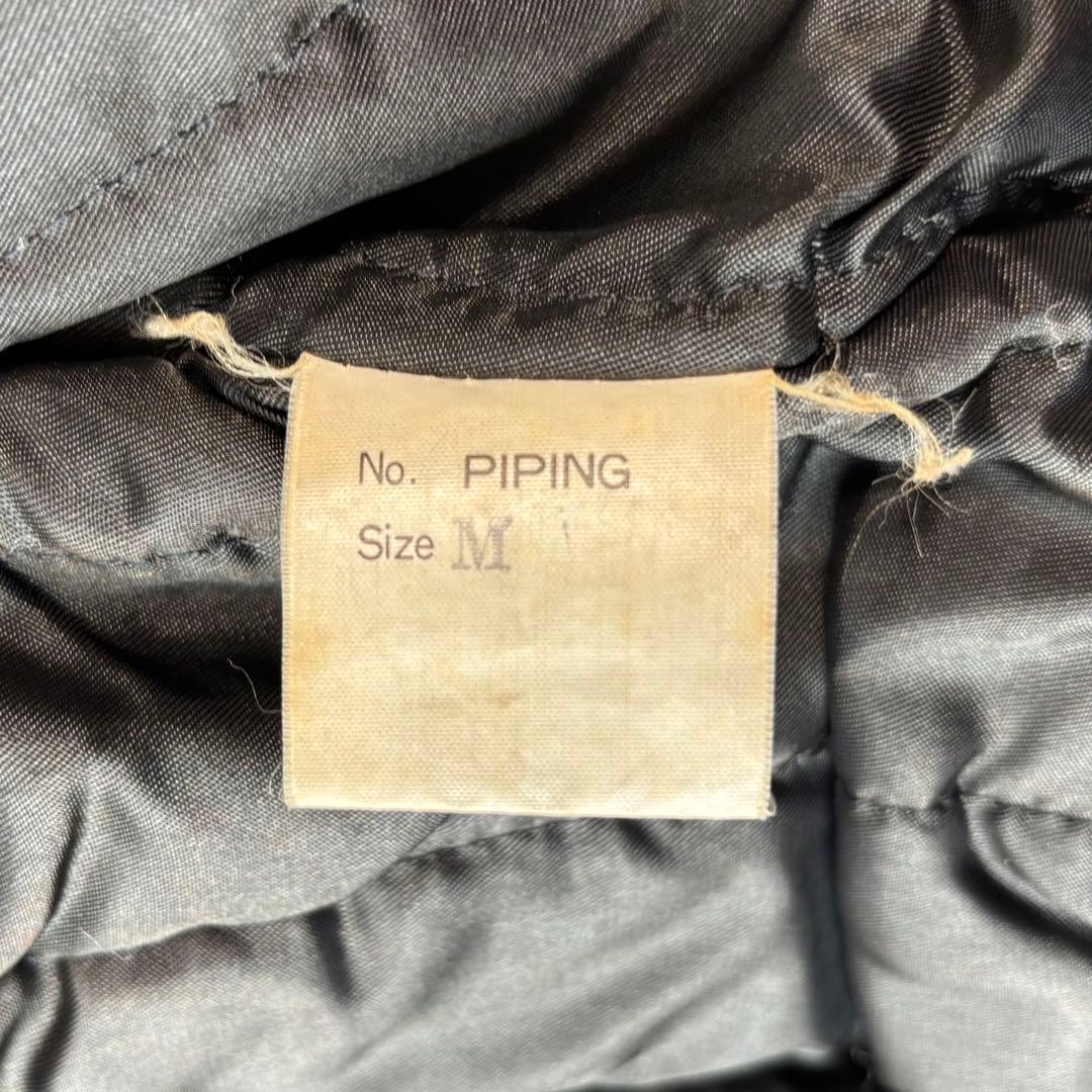 old leather jacket blouson black 本革 短丈 M