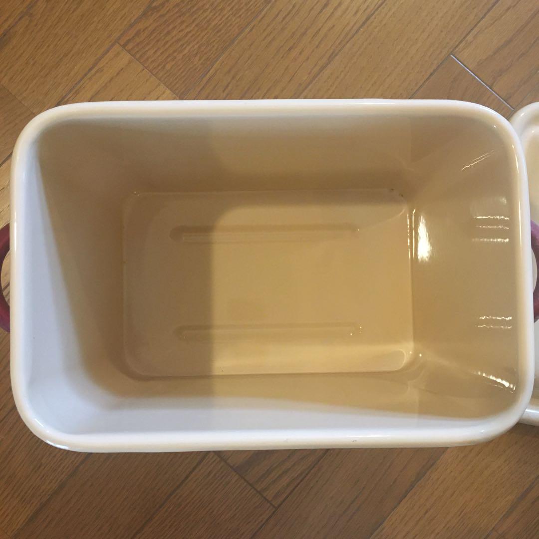 MANY マニー ホーロー製　セゾンドローズ角型ボックス