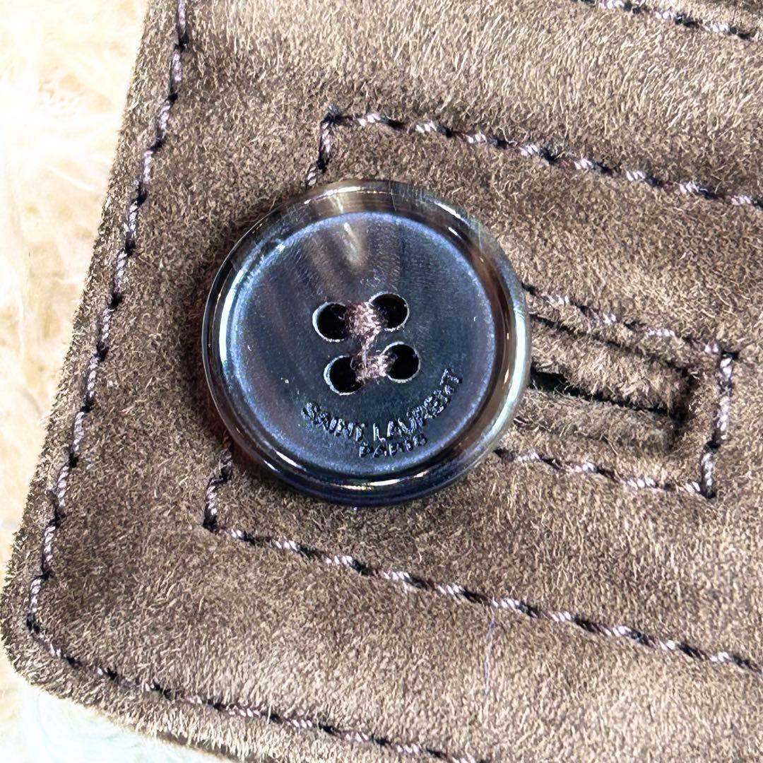 【SAINTLAURENT 定価60万】 タグ付き やぎ革 スタッズ ジャケット