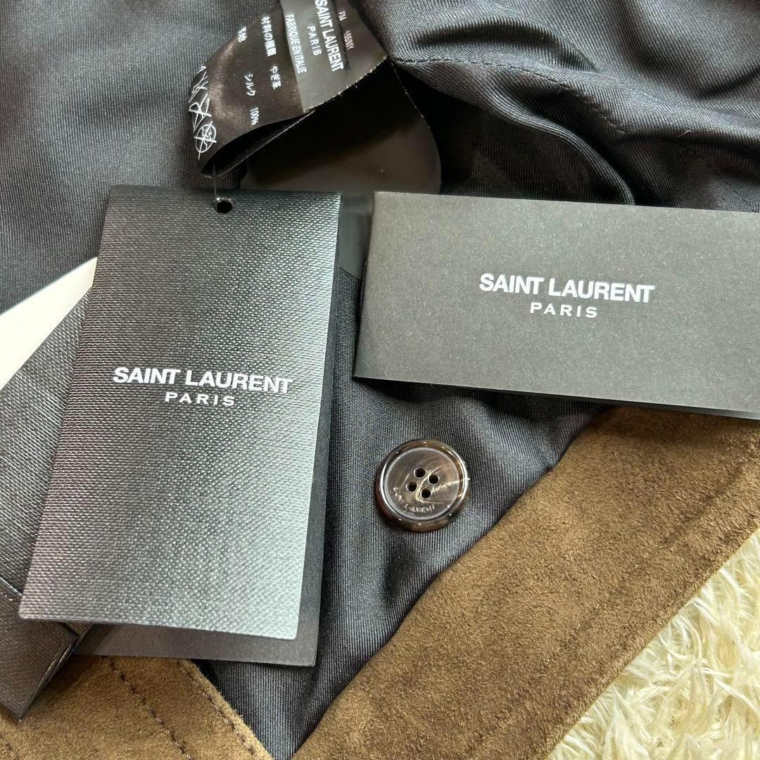 【SAINTLAURENT 定価60万】 タグ付き やぎ革 スタッズ ジャケット