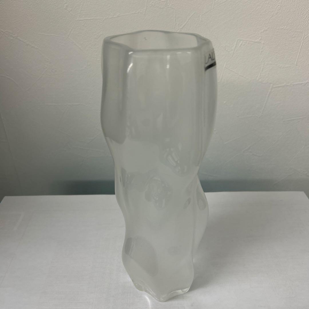 LALIQUE 透明 ガラス 花瓶 高さ約25cm