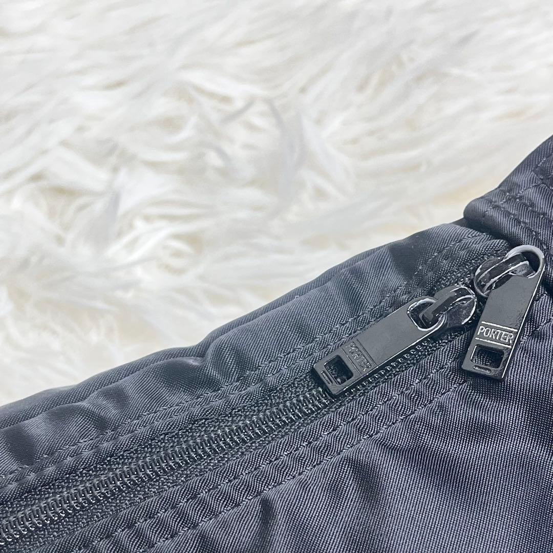 【美品】PORTER ポーター 現行 タンカー ウエストバッグ L ブラック