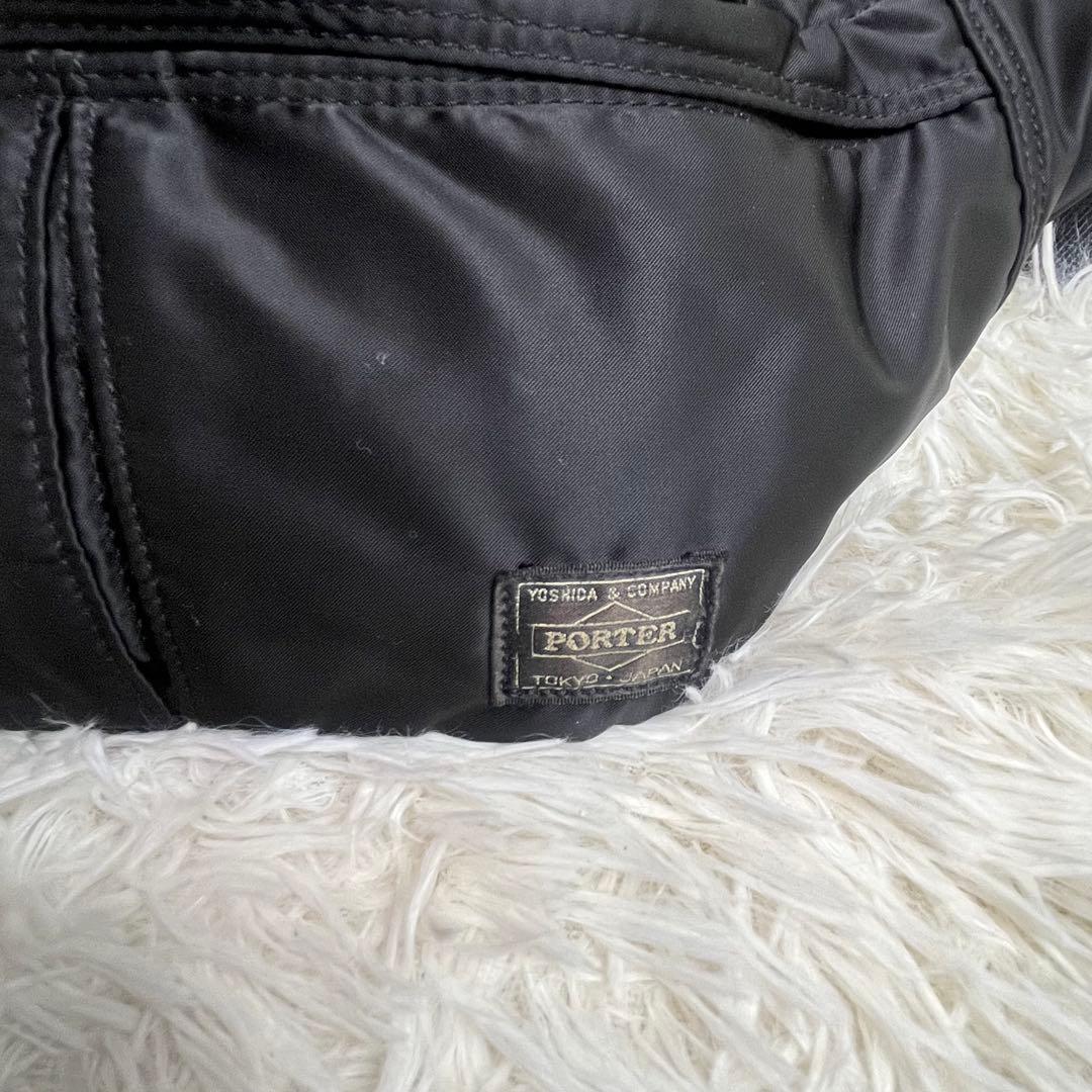 【美品】PORTER ポーター 現行 タンカー ウエストバッグ L ブラック