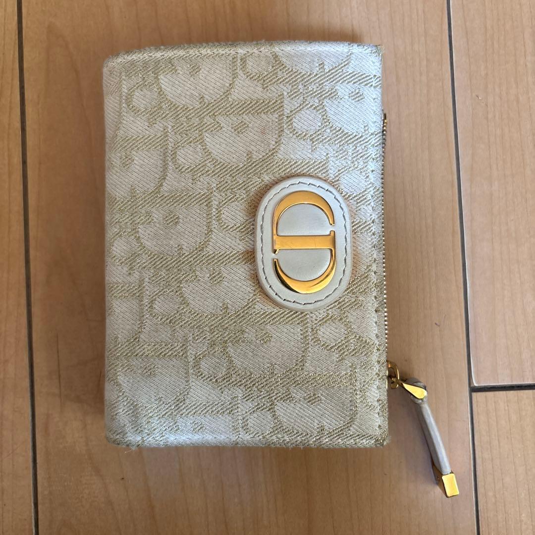 Christian Dior 二つ折り財布 ホワイト