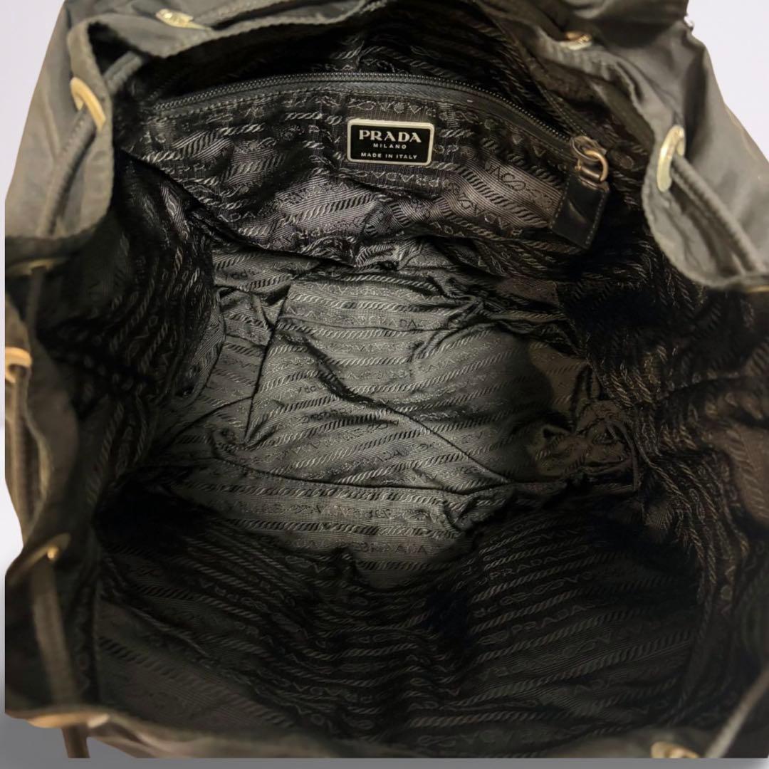 【正規品】PRADA プラダ リュックサック 三角ロゴ ナイロン 黒 男女兼用