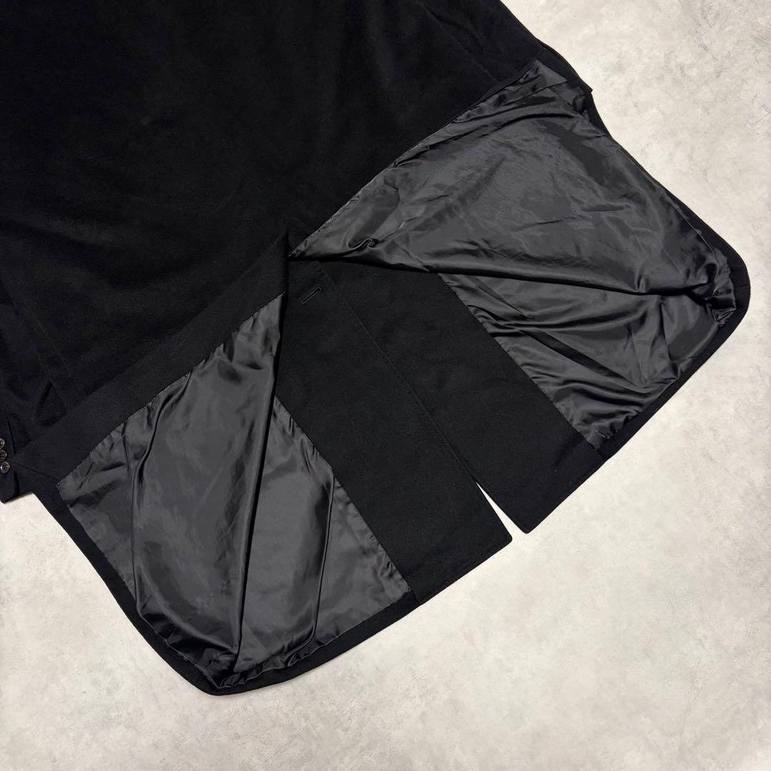 希少 L８ カシミヤ100% チェスターコート 黒 archive 大きい