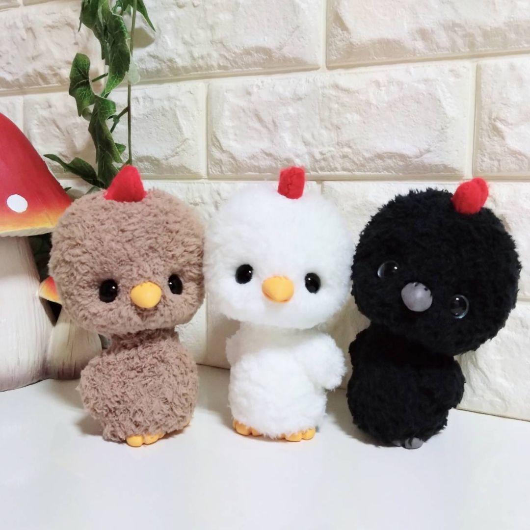 あみぐるみ✽アートドール✽ニワトリのにわちゃん三兄弟✽中サイズ