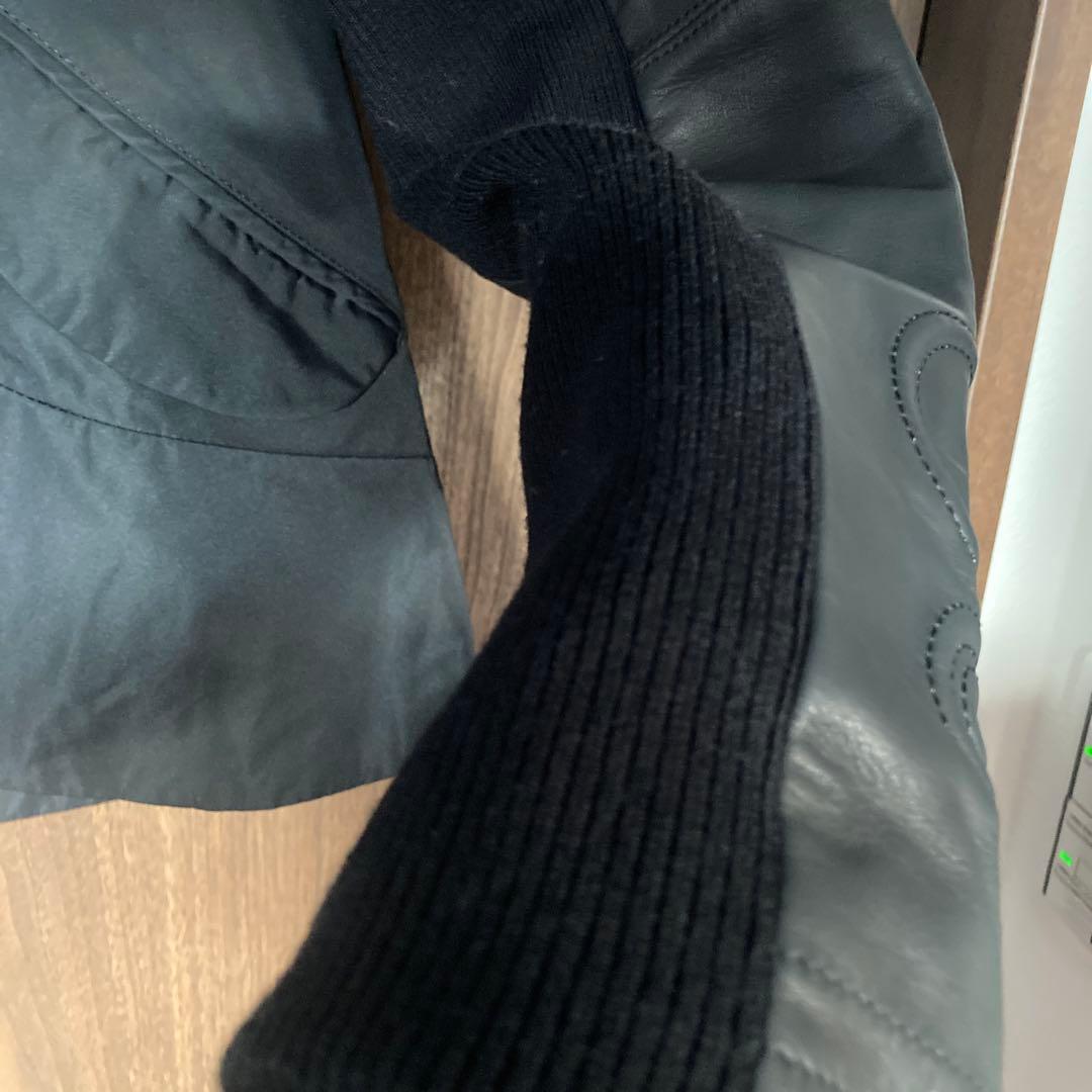 HIROKO KOSHINO コシノヒロコ ラムレザーコンビジャケット ブルゾン