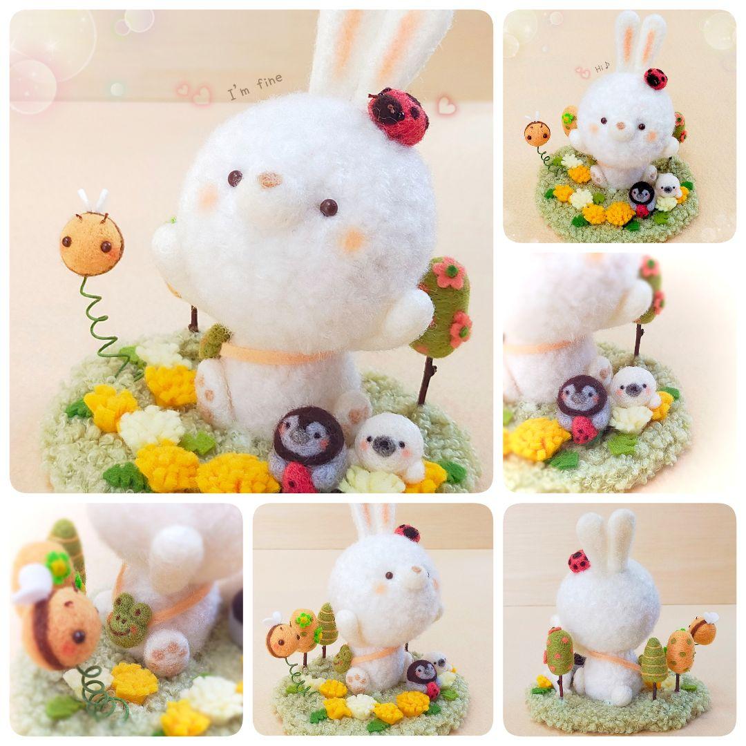 ✿羊毛フェルト✿メル様✿ふわふわうさぎさん✿アザラシくん✿ペンギンくん…他✿