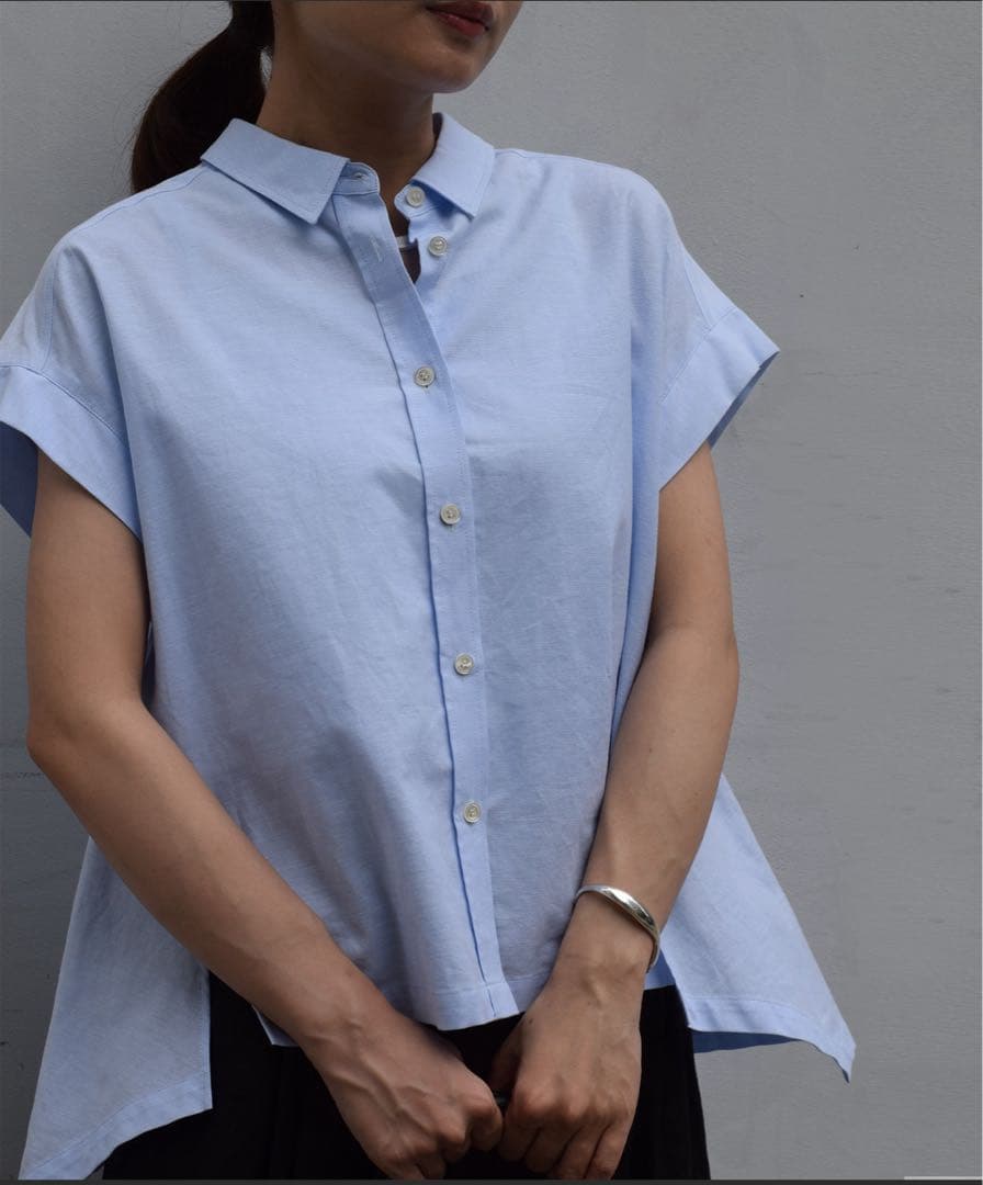 未使用品【DRESSTERIORドレステリア】バックフレアオックスシャツ