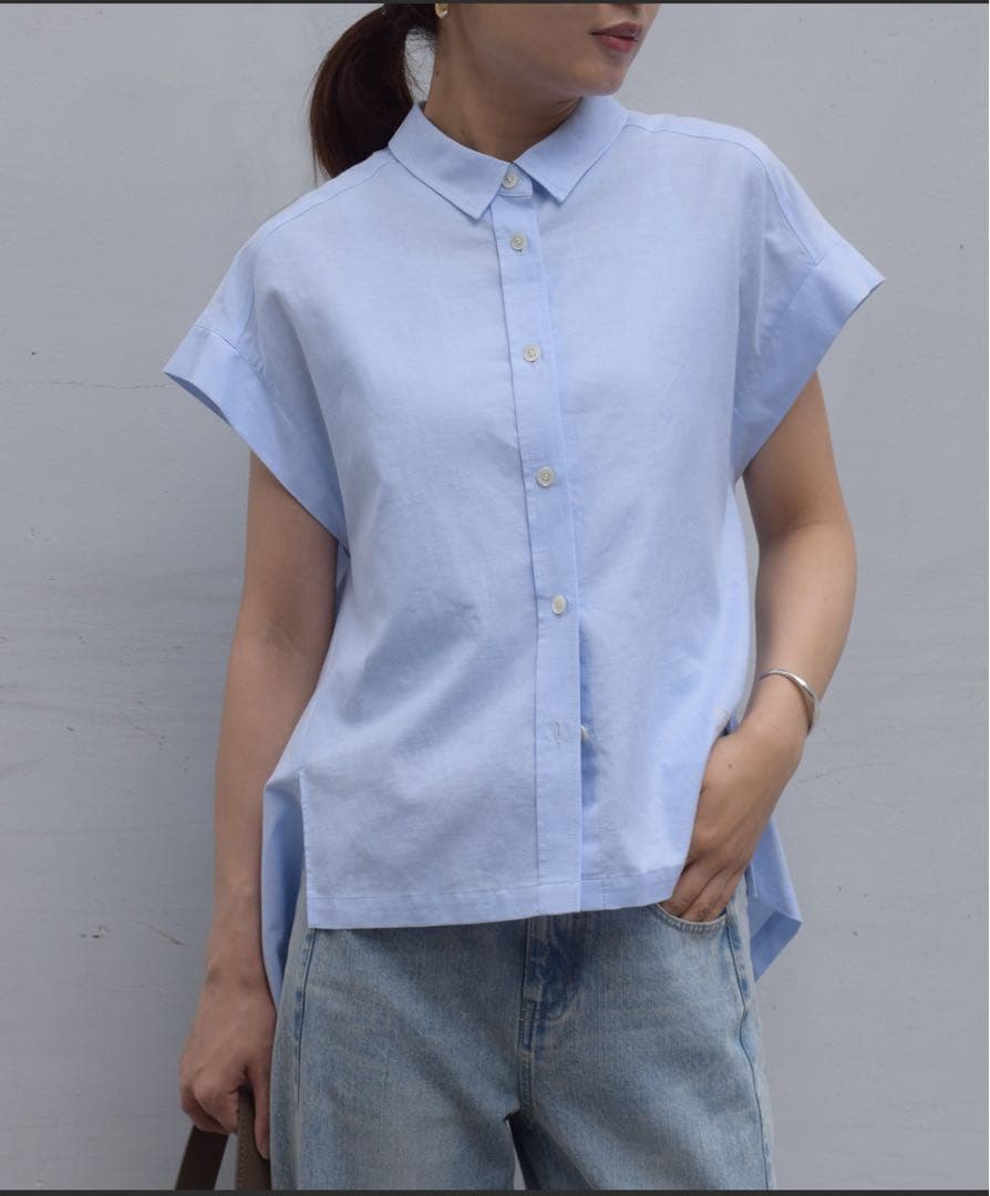 未使用品【DRESSTERIORドレステリア】バックフレアオックスシャツ