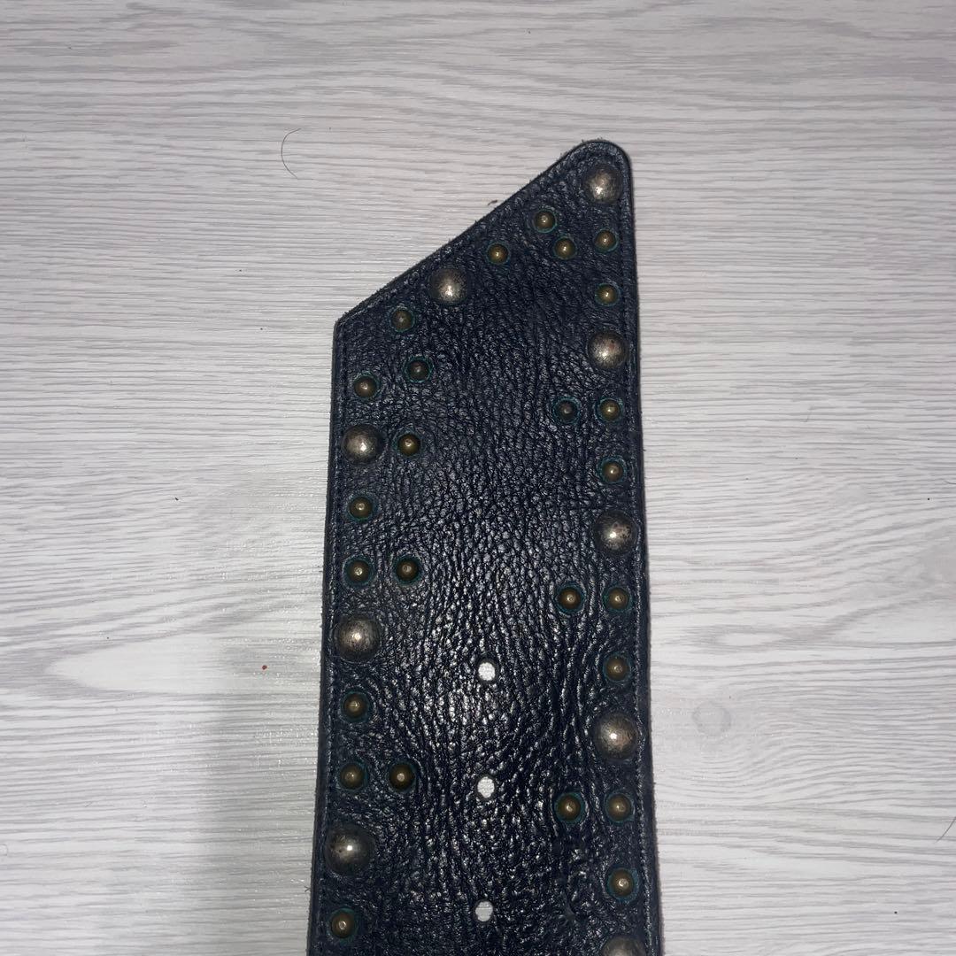 スタッズ付きブラックdieselレザーベルト