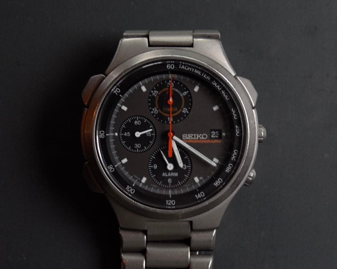 SEIKO 7T42-7A10 チタンモデル スピードマスター クロノグラフ