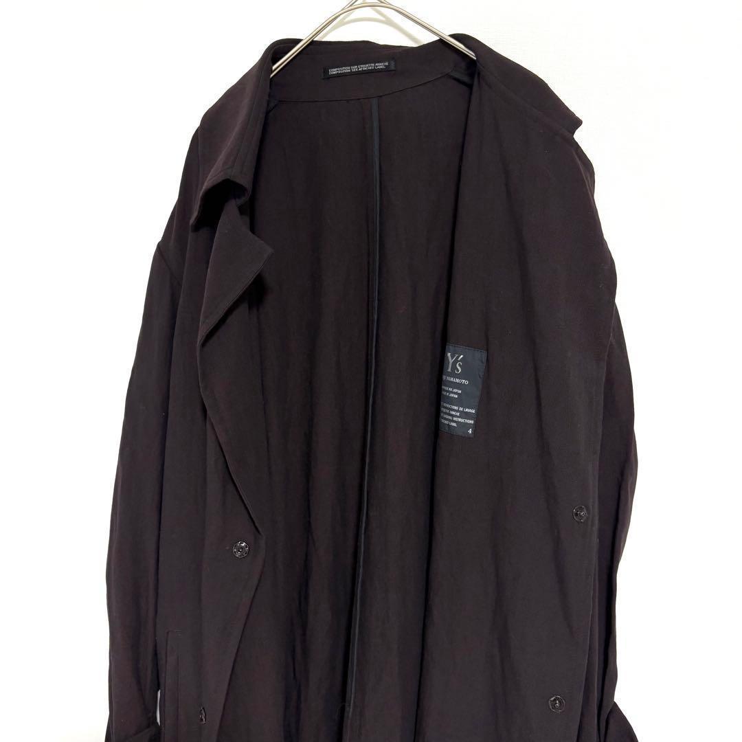 ワイズ ヨウジヤマモト 大きいサイズ ロングコート 折り返しデザイン モード