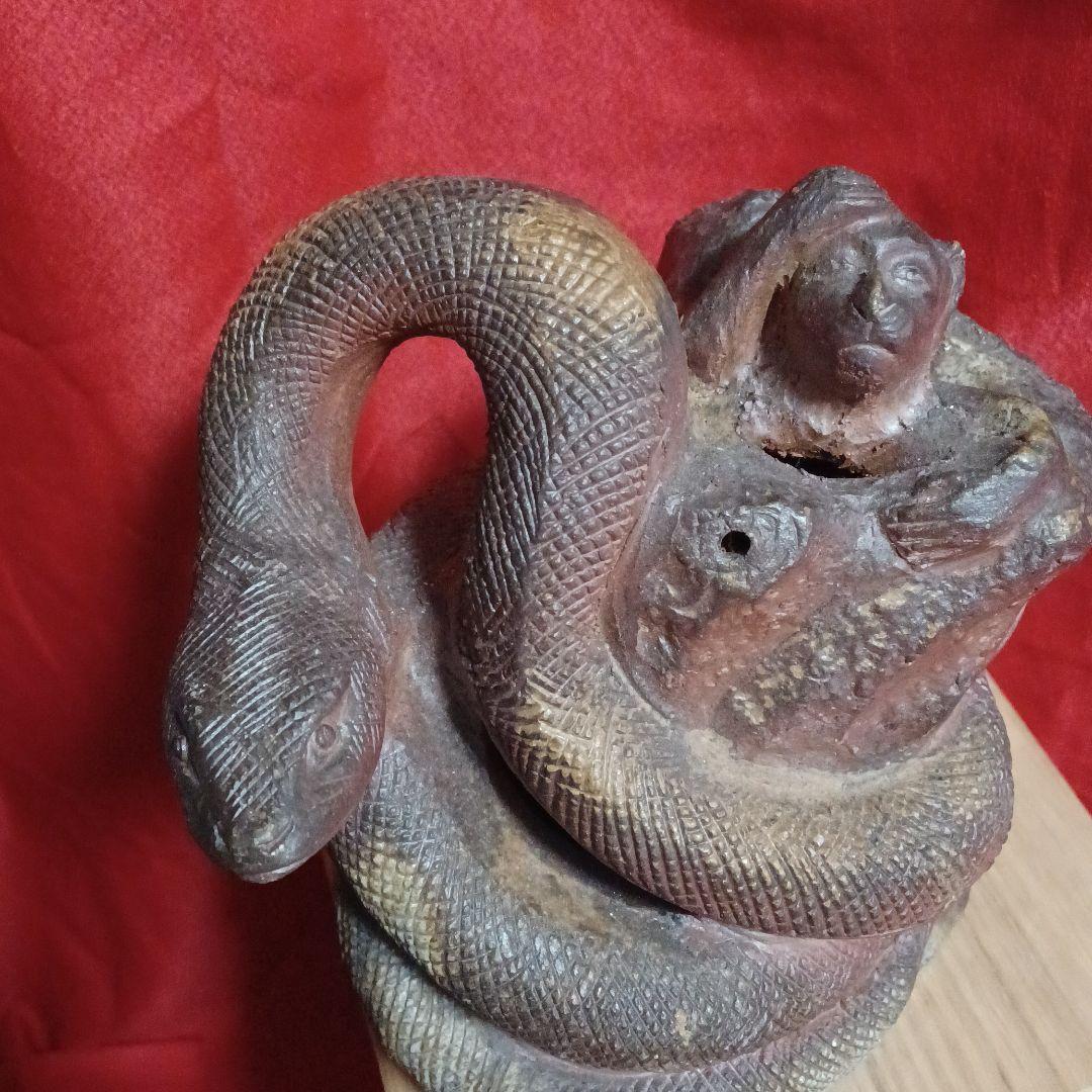 藤原陶臣　作　己置物(備前焼)