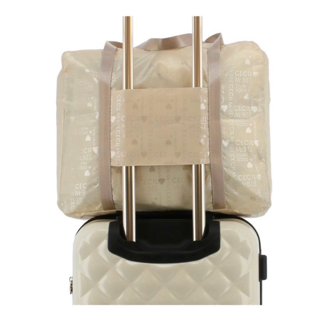 セシルマクビーCECIL McBEE Sサイズ キルト風キャリーケース ゴールド