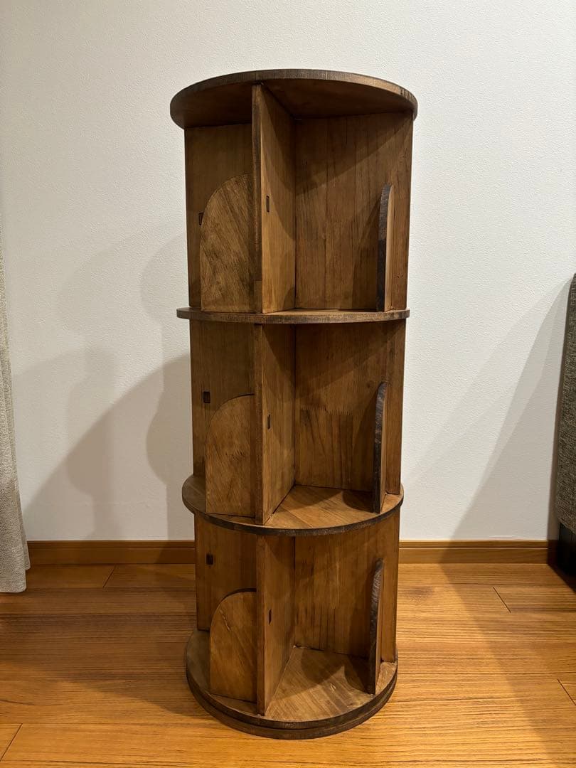 本棚　回転式　3段