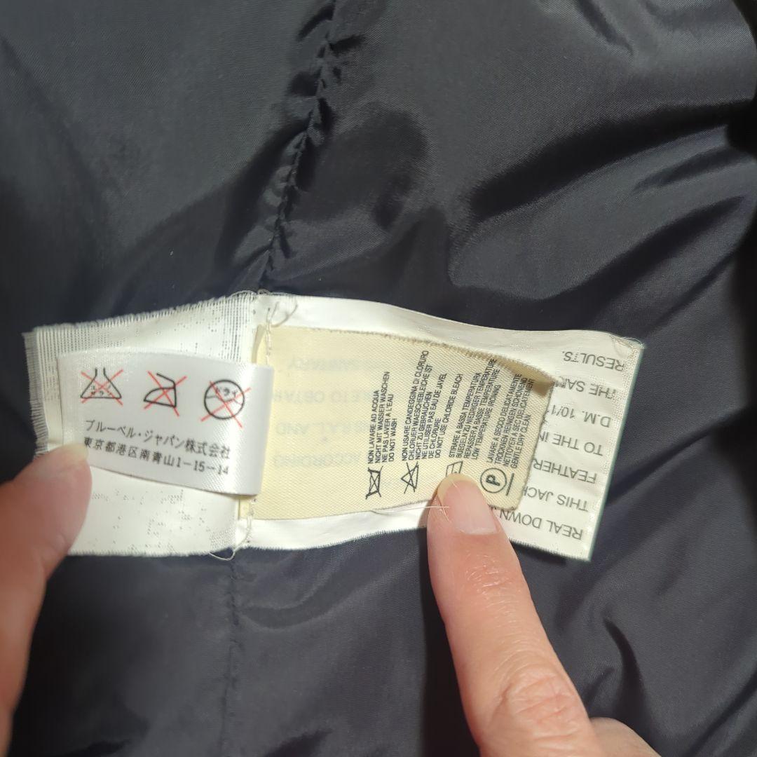 BLUGIRL BLUMARINE ファー付きフード ブラックダウンジャケット