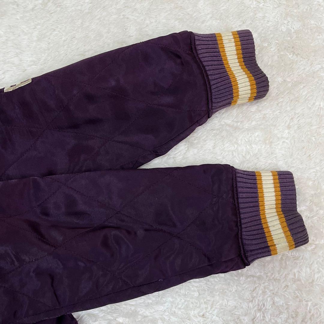 希少ヒステリックグラマー刺繍ベロアリバーシブルブルゾンパープルブラックF