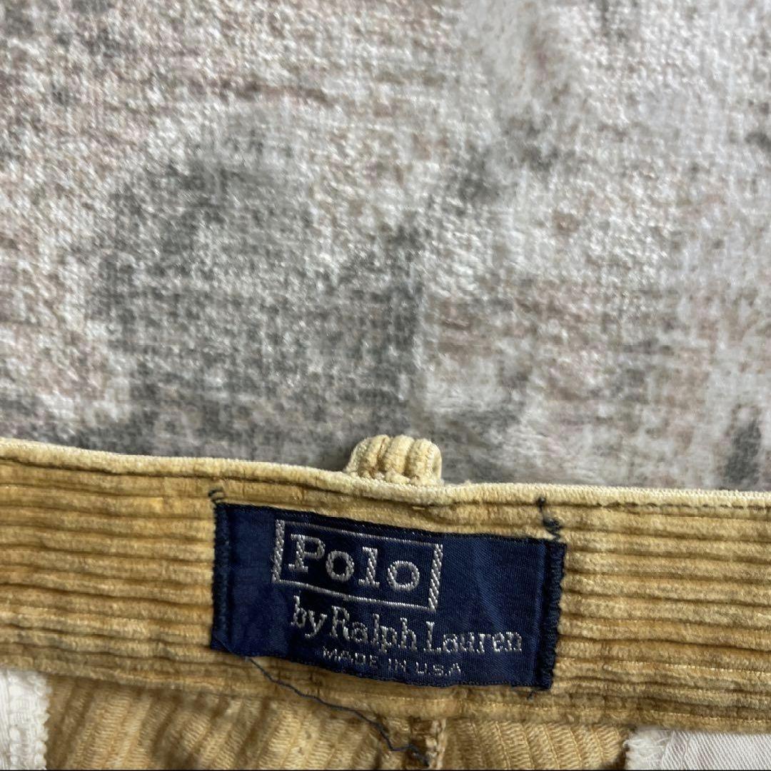 90s USA製 ポロラルフローレン コーデュロイ パンツ 2タック