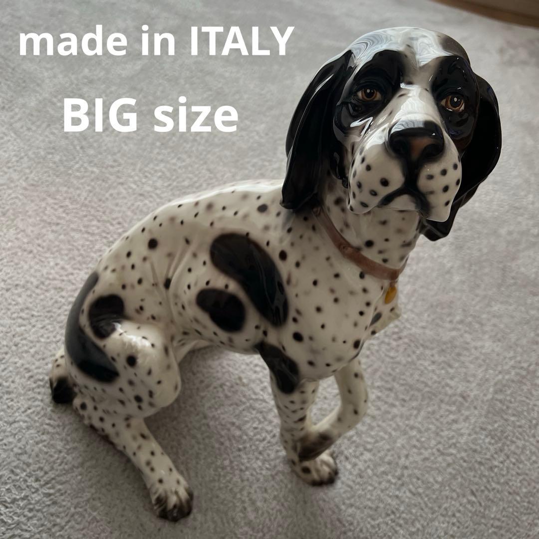 イタリア製✨ダルメシアン　置物 犬 陶器 インテリア オブジェ