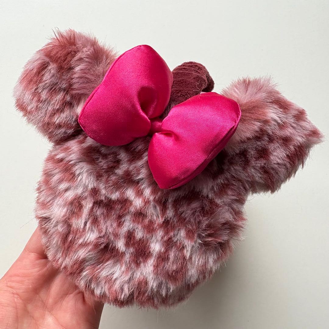 【ディズニー】ミニー ヒョウ柄 イヤーマフ ピンク