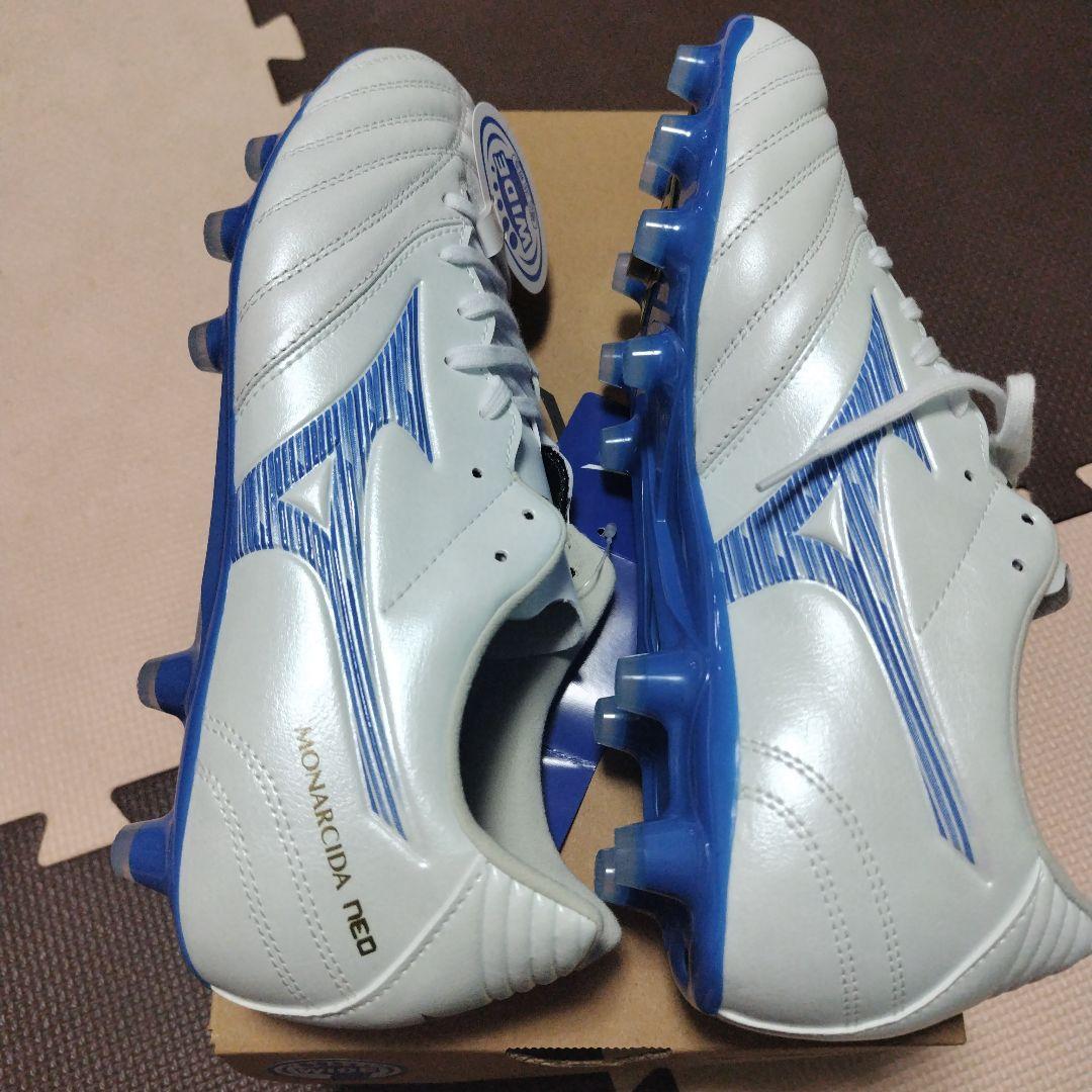 未使用★25.5センチ ミズノ モナルシーダNEO3 ワイド　プロ　白　青★