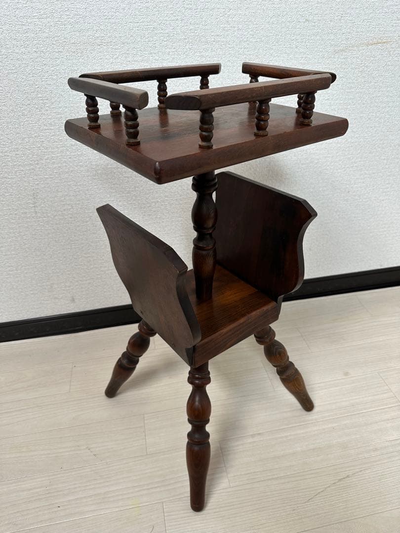 飛騨産業 キツツキ アンティーク サイドテーブル 飾り棚 花台 リビング i4※