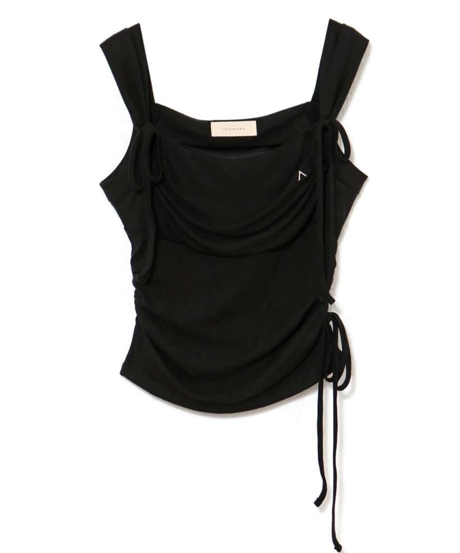 トップス ANDMARY Lotta baby ribbon tops black