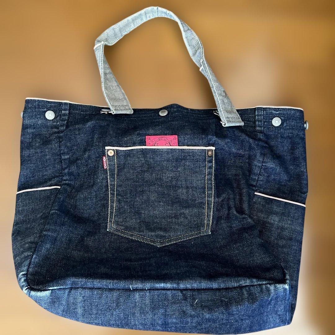 EVISU トートバッグ ショルダー 2WAY ロゴ入り