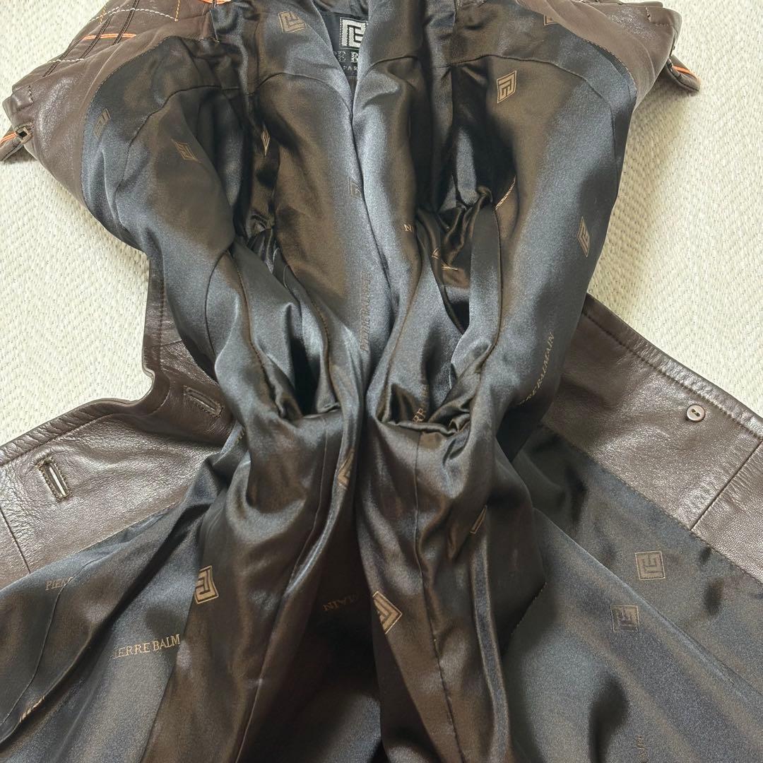 極美品 PIERRE BALMAIN VINTAGE ナッパレザー レザーコート