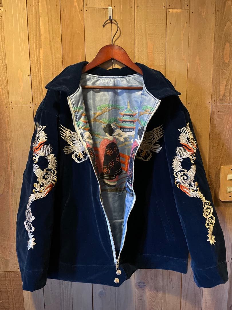 50s スーベニアジャケット 別珍 ベルベット レプリカ