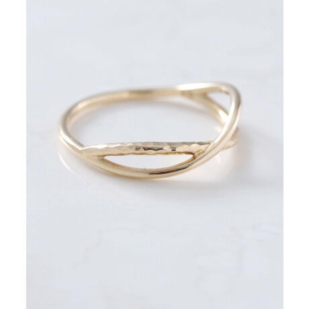 ノワールドプーぺ 交差 ゴールドリングK10