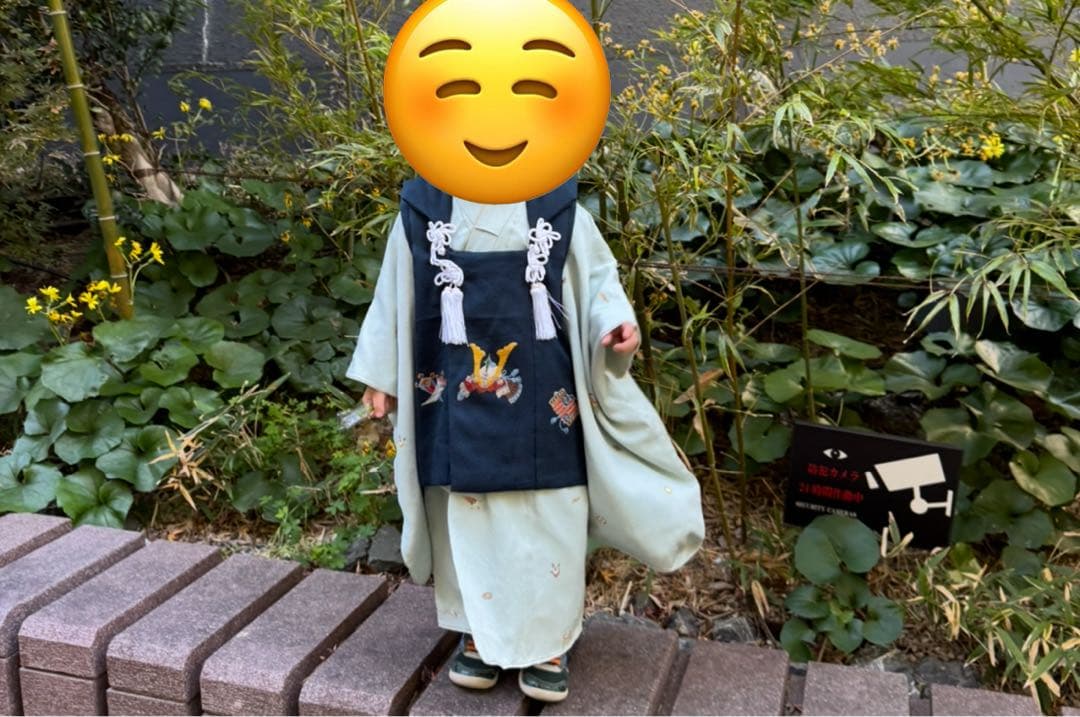 【正絹】男児 七五三 着物　被布　3歳用