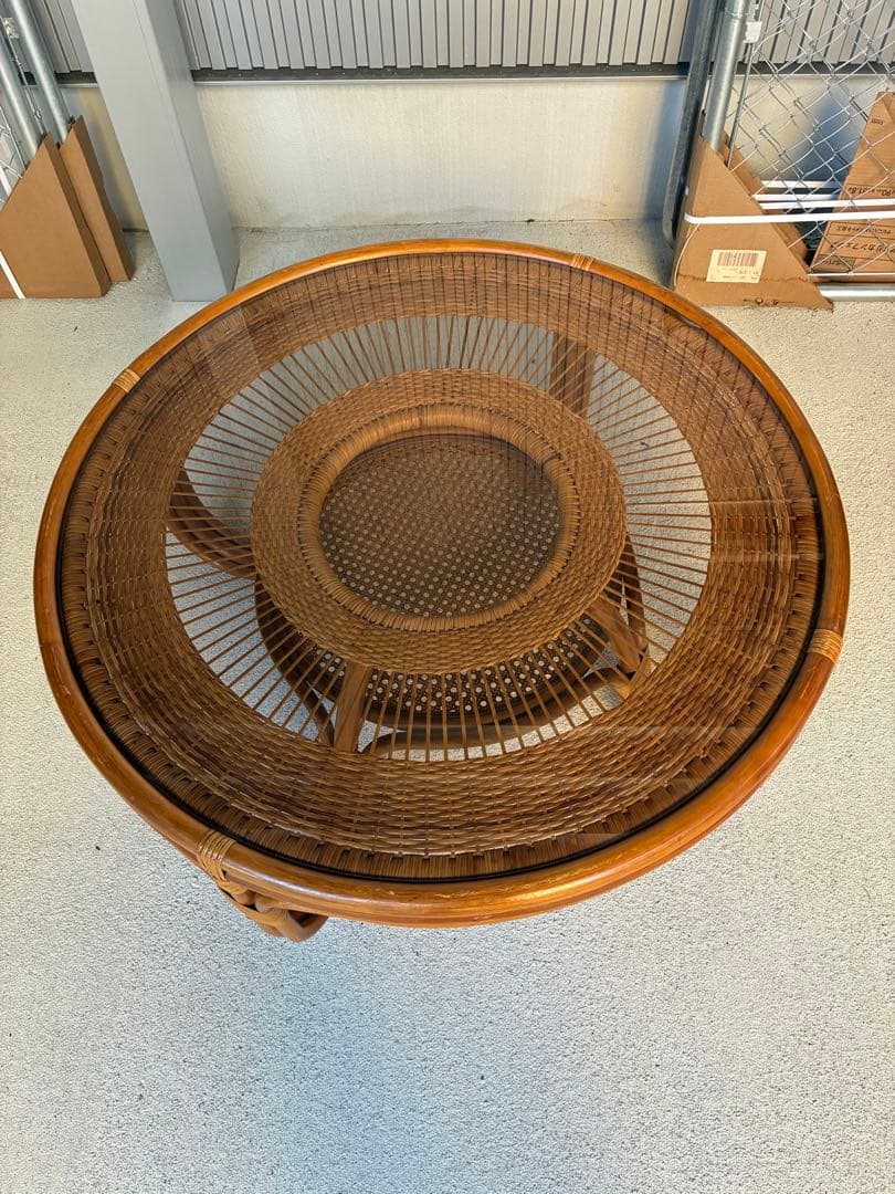ラタン★藤★丸型テーブル★送料込！