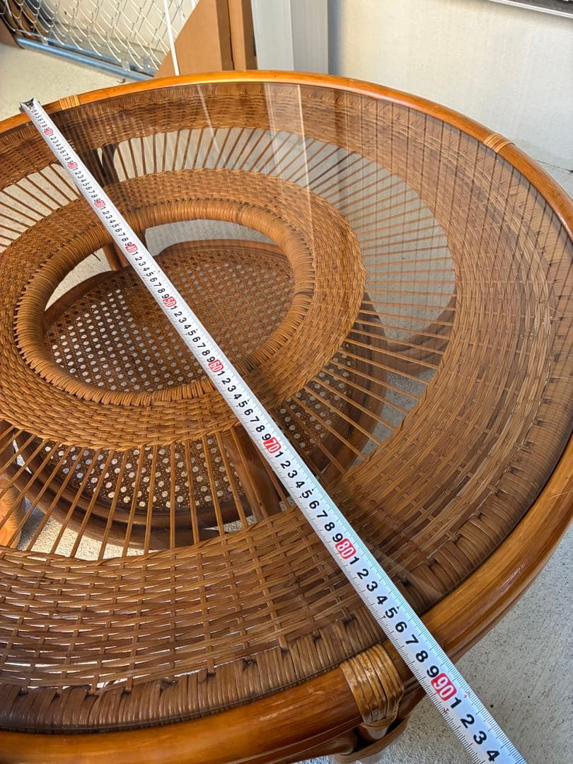 ラタン★藤★丸型テーブル★送料込！