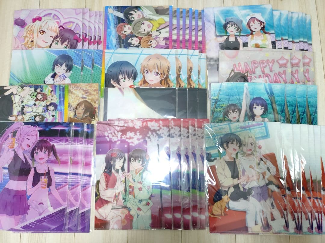 55個 ラブライブ 虹ヶ咲 くじ引き堂 D賞 A4クリアファイル まとめ売り