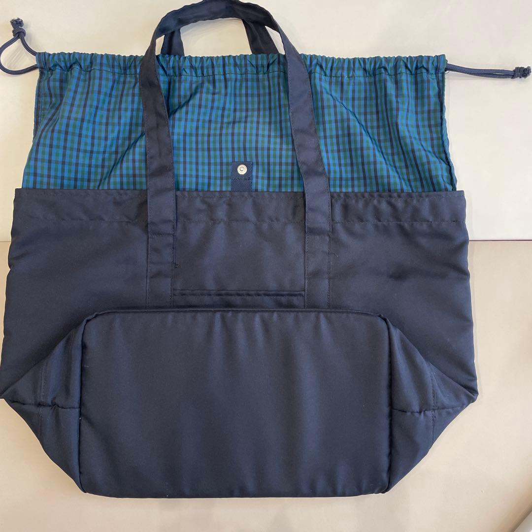 familiar マザーズバッグ ネイビー チェック柄　ファミリア
