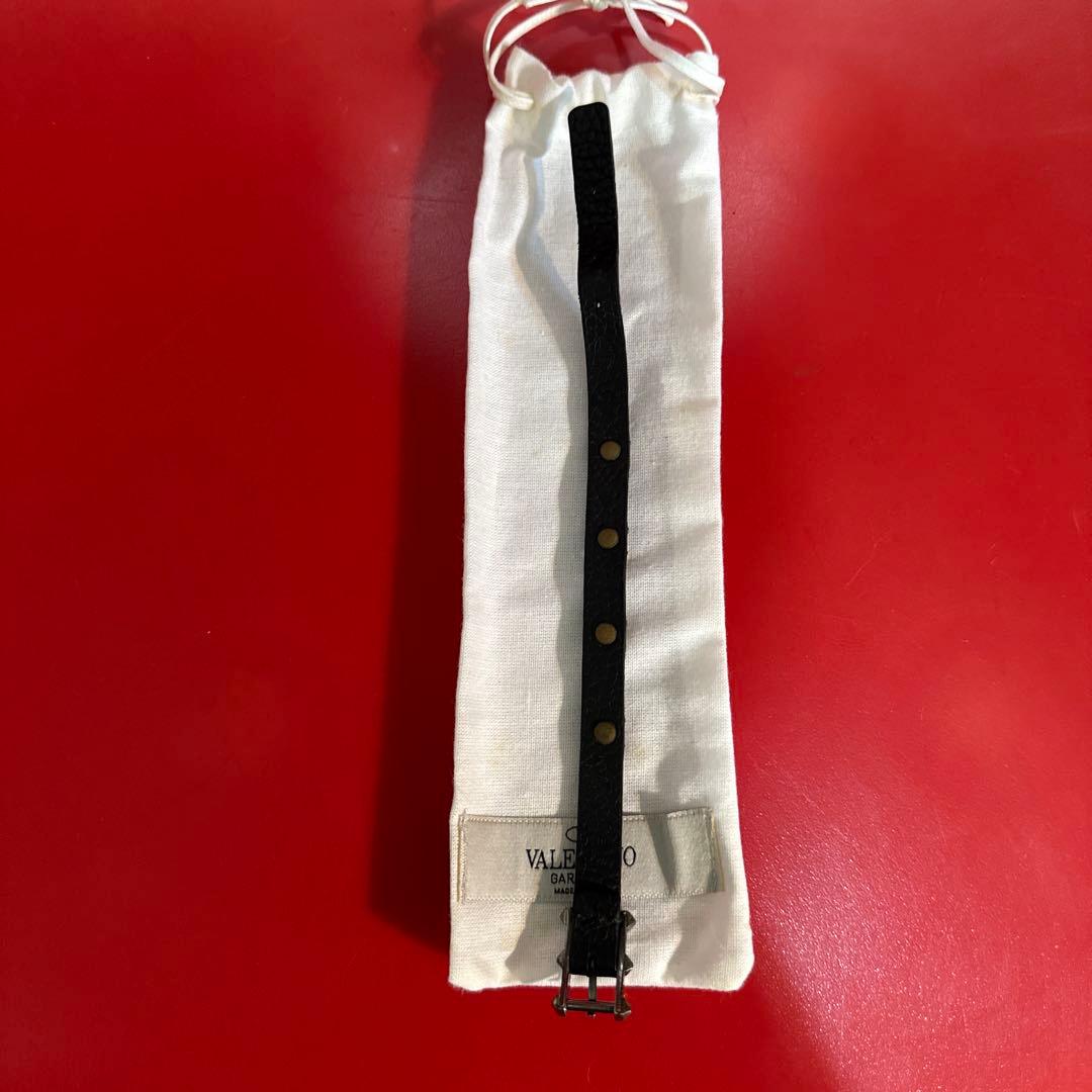 ヴァレンティノ ターコイズ バングル ブレスレット 革 ロック スタッズ